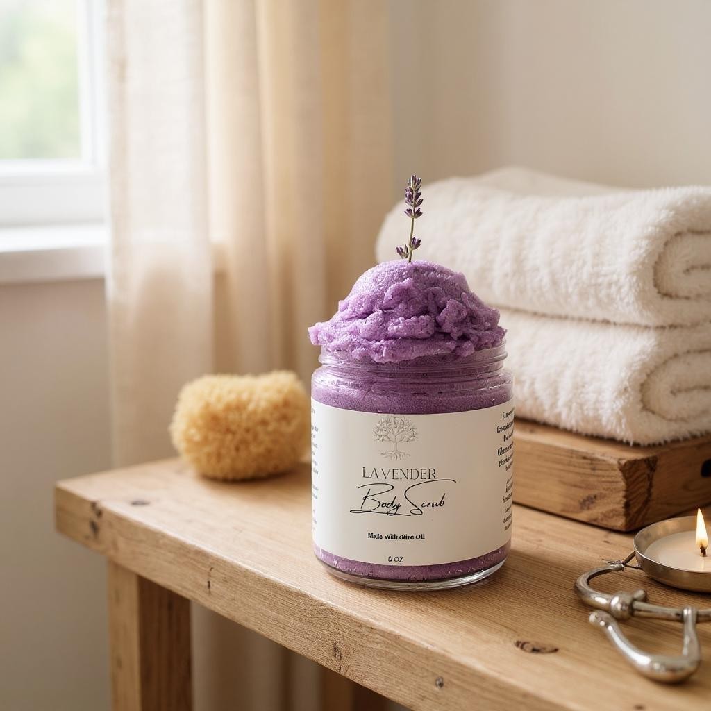 Lavender Sugar Scrub (foaming) - 8 oz
