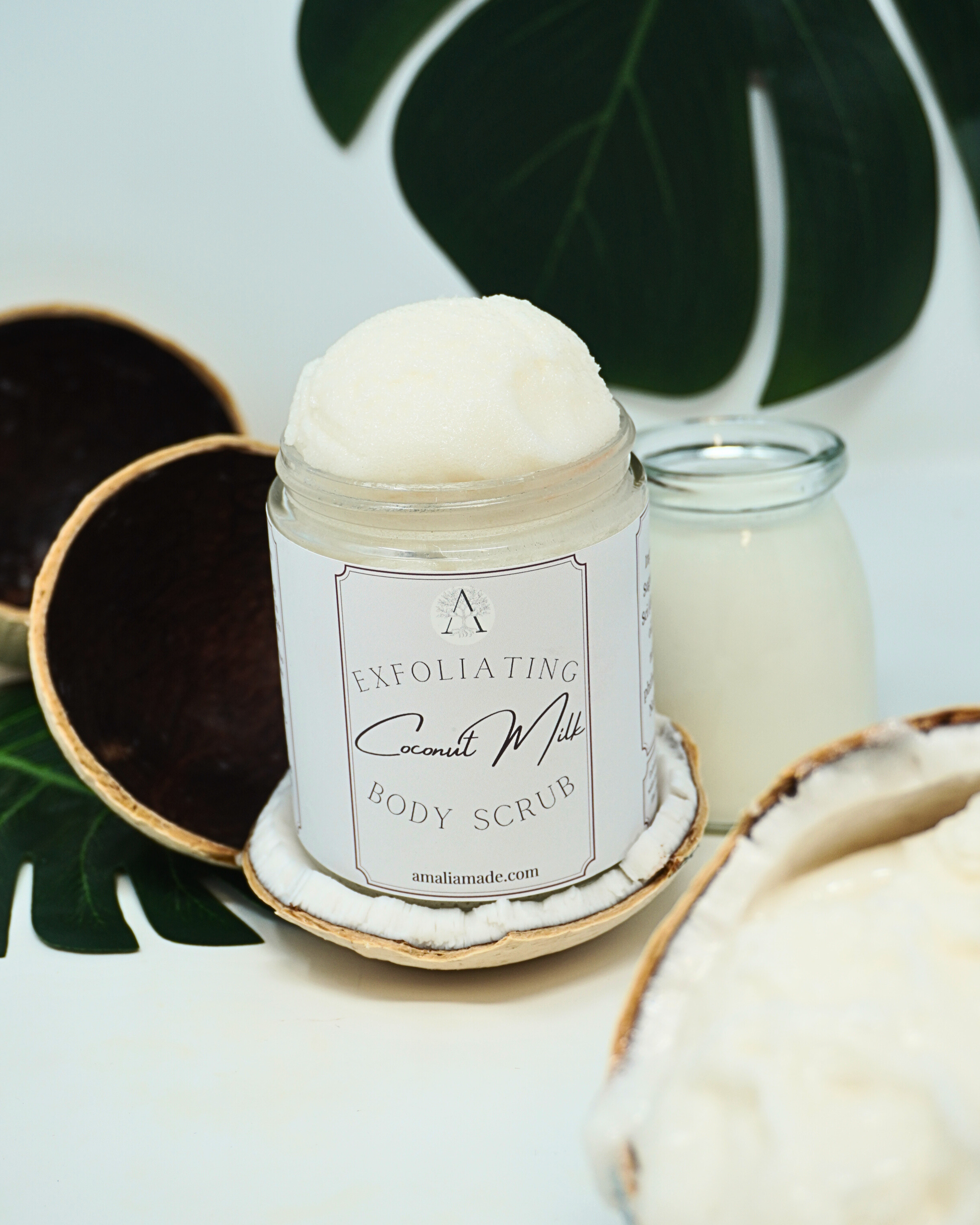 foaming coconut milk sugar scrub
