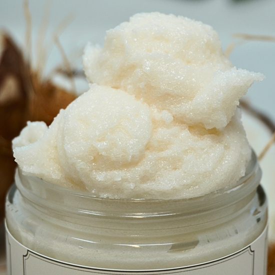 foaming coconut milk sugar scrub
